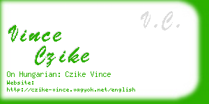 vince czike business card